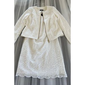 Karl Lagerfeld Dress & Jacket Set White Size 4 NEW